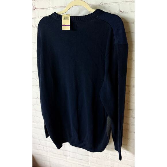 XXL NWT NEW Haggar Colorblock Pullover Cotton Sweater - Picture 2 of 6